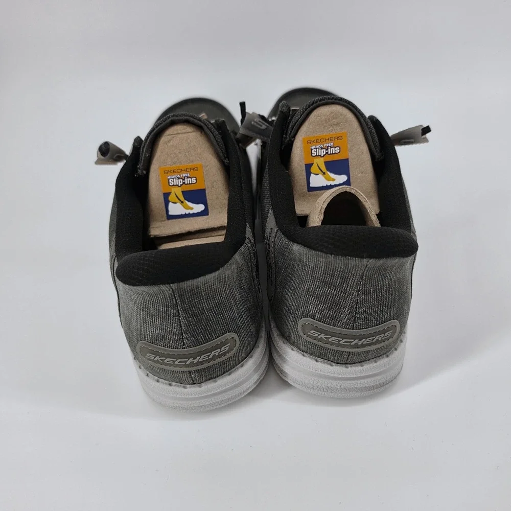 Skechers Mens Melson Coronado Slip-ins Canvas Charcoal Grey 10.5 Hands Free